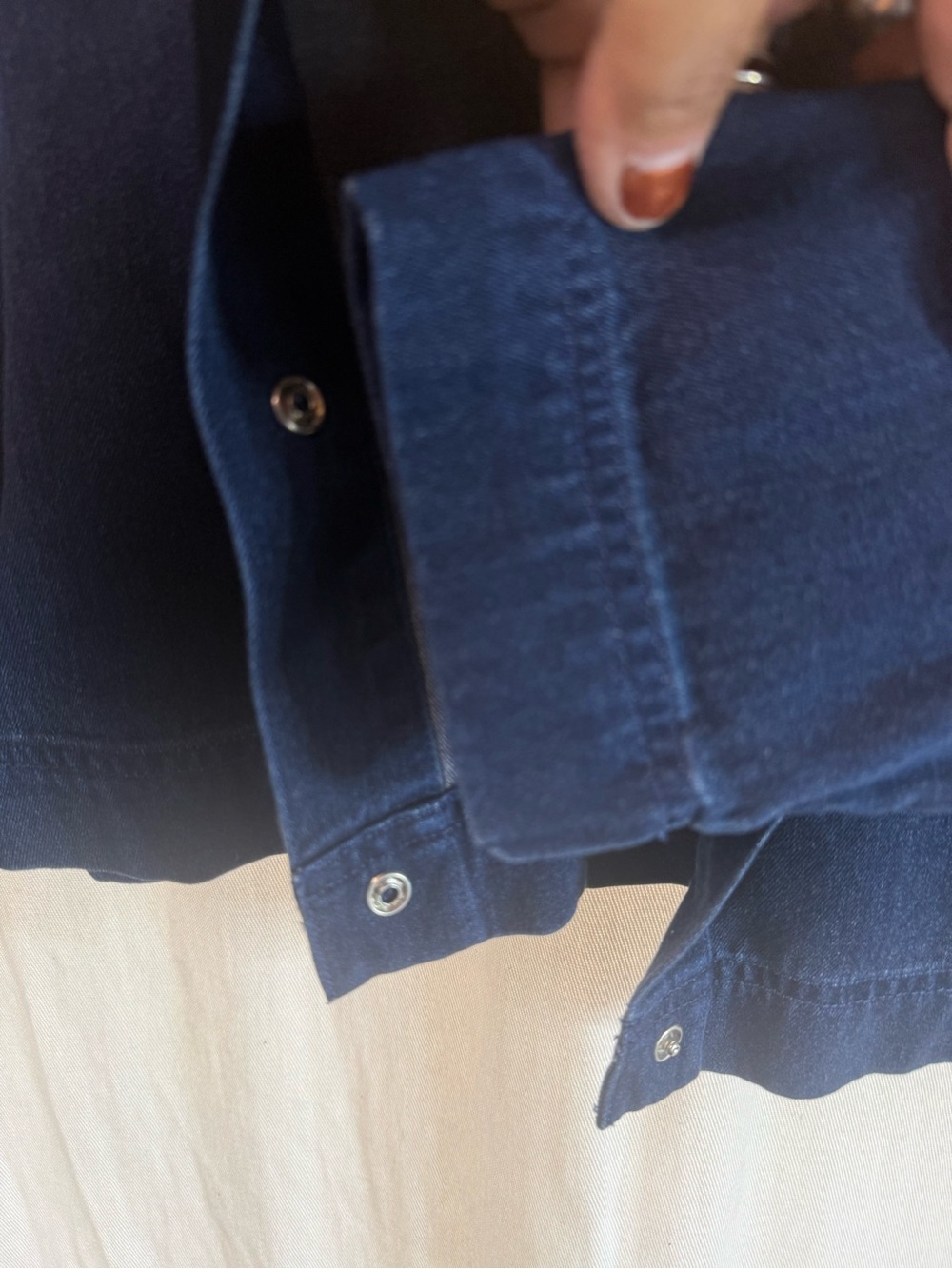 Classic Women's Dark Blue Denim Jacket - Unbranded - Picture 6 of 8